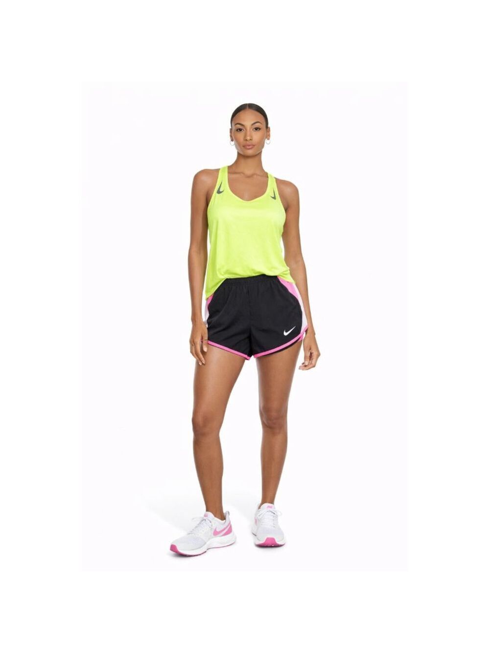 Nike Dri-Fit Running Shorts S Black Pink Mesh Lined NWT